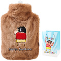 Мягкая грелка Crayon Shinchan: уют и тепло в подарочной упаковке, Объем: 1000ml, Цвет: Сумка для грелки для рук от нервного потоотделения Xiaoxin с впрыском воды [кофейный цвет] | Китай.рф