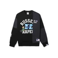 Russell Athletic x AAPE Оверсайз Худи, Цвет: Черный БКХ, Размер: S | Китай.рф