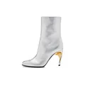 Alexander McQueen серебристые ботинки на каблуке 9.5 см, Цвет: серебро, Размер: 35, Издание: С оригинальной коробкой для обуви | Китай.рф