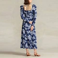 Polo Ralph Lauren Платье миди с цветочным принтом (голубое), Цвет: синий, Размер: 0 | Китай.рф