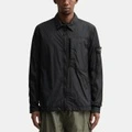 Куртка STONE ISLAND из глянцевого нейлона с карманом, Цвет: черный, Размер: M | Китай.рф