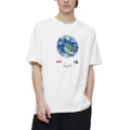 Футболка Supreme x The North Face с принтом Земли, Цвет: Белый, Размер: M | Китай.рф