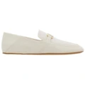 FERRAGAMO Logo-plaque Leather Loafers Белые для женщин, Цвет: Белый, Издание: С оригинальной коробкой для обуви, Размер: 36 | Китай.рф
