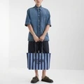 Мужская джинсовая рубашка FENDI с коротким рукавом, Цвет: синий, Размер: 46 | Китай.рф