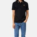 VERSACE Поло с вышитым логотипом, черное, Цвет: черный, Размер: M | Китай.рф