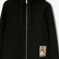 Толстовка Burberry Check-Label на молнии с капюшоном, Цвет: черный, Размер: XS | Китай.рф