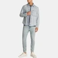Джинсовая куртка CALVIN KLEIN SS25 мужская синяя, Цвет: синий, Размер: L | Китай.рф