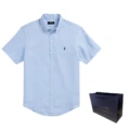 Мужская синяя рубашка Polo Ralph Lauren с логотипом, Цвет: синий, Размер: XS, Коробка: Нет оригинального подарочного пакета, подарочной коробки | Китай.рф