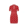 Женское платье-поло с монограммой Gucci Gg, Цвет: красный, Размер: XS | Китай.рф