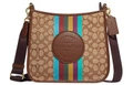 Сумка COACH Dempsey 27 через плечо, бежевая, с монограммой и кожаными вставками, Характеристики: Базовая комплектация (сумка + пыльник) | Китай.рф