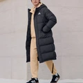 Утепленная куртка-парка с капюшоном Adidas LONG DOWN 3 STRIPES унисекс, Цвет: черный, Размер: 2XS | Китай.рф
