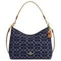 Женская большая наплечная сумка COACH Laurel из ткани, джинсовый синий, Упаковка: Базовая комплектация (сумка + пыльник) | Китай.рф