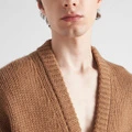 Кардиган PRADA Triangle-logo V-neck, Цвет: верблюжий коричневый, Размер: 48 | Китай.рф