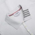 Поло THOM BROWNE с коротким рукавом и четырьмя полосками на воротнике, мужская, белая, Цвет: Белый, Размер: 2 | Китай.рф