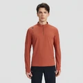 Мужская футболка с длинным рукавом DESCENTE RUNNING, серия "Бег", Цвет: BR-BROWN, Размер: 2XL | Китай.рф