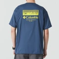 Мужская футболка Columbia с круглым вырезом, синяя, Цвет: синий, Размер: 170/92A/S | Китай.рф