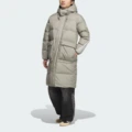 Пуховик Adidas Originals LONG DOWN JACKET унисекс, Цвет: Галька серебристо-серая, Размер: 3XS | Китай.рф