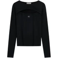 Футболка Calvin Klein Jeans женская с длинным рукавом, Цвет: UB1 — космический чёрный, Размер: XS | Китай.рф