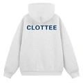 Толстовка CLOT CLOTTEE унисекс с вышитым логотипом, Цвет: Бело-серый меланж с синим логотипом (360G плотный хлопок, многоигольная вышивка), Издание: Обычное издание, Размер: S | Китай.рф