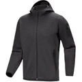 Флисовая толстовка с капюшоном Arcteryx Covert мужская, Цвет: Чёрно-серый/Black Heather, Размер: L | Китай.рф