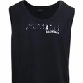 Майка Balenciaga Regular Fit с буквенным принтом, черная, мужская, Цвет: черный, Размер: XS | Китай.рф