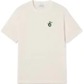 Футболка унисекс LACOSTE TH8182 с принтом свободного кроя, Цвет: XFJ/кремово-белый, Размер: S | Китай.рф