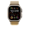 Apple Оригинальный ремешок Alpine Loop 2024, Цвет: Корпус натурального цвета | ремешок пшеничного цвета, Модель: Подходит для корпуса часов 49 мм., Размер: L (ремешок подходит на запястье 165–210 мм) | Китай.рф