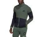 Куртка Adidas COLORBLOCK SherpaFleece мужская оксидированный зеленый/чернила, Цвет: окисленный зелёный/чёрный, Размер: M | Китай.рф
