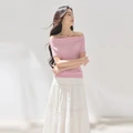Футболка 3COLOUR Женская Cherry Blossom Pink с драпированным вырезом, Цвет: розовый, Размер: S | Китай.рф