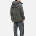 Мужская серая куртка EVISU с вышивкой логотипа и капюшоном, Цвет: серый, Размер: M | Китай.рф