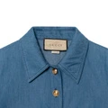 Платье Gucci Web-detail джинсовое синее, Цвет: синий, Размер: 36 | Китай.рф