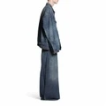 Balenciaga FW23 Деконструированная джинсовая куртка с потертостями, мужская, синяя, Цвет: синий, Размер: S | Китай.рф