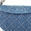 Женская сумка TORY BURCH Fleming Denim Crescent Bag, Denim Blue, Упаковка: Базовая комплектация (сумка + пыльник) | Китай.рф