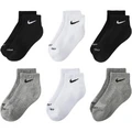 Детские носки Nike Socks 6 Pack, Цвет: 6 пар (2 чёрные, 2 белые, 2 серые), Размер: XS | Китай.рф