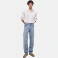 Джинсы Helmut Lang Carpenter с молнией мужские, Цвет: светло-голубой, Размер: 32 | Китай.рф