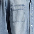 Рубашка MICHAEL KORS Chambray Shirt голубая, Цвет: светло-голубой, Размер: M | Китай.рф