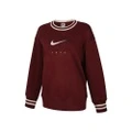 Свитшот Nike женский, бордовый, свободный крой, Цвет: Бордовый, Размер: XS | Китай.рф