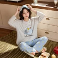 Пижамный комплект Gongdie × SNOOPY для женщин с полным принтом, Цвет: Серый, подарочная коробка, Размер: M | Китай.рф