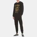 Спортивные брюки EVISU с золотым принтом M мужские черные, Цвет: черный, Размер: XL | Китай.рф