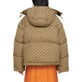 Пуховая куртка GUCCI x The North Face летчик GG Monogram коричневая, Цвет: коричневый, Размер: S | Китай.рф