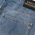 Джинсы GUCCI мужские синие прямые на молнии, Цвет: синий, Размер: 34 | Китай.рф