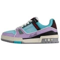 Кроссовки LOUIS VUITTON Trainer с круглым носком, женские, сине-фиолетовые, Цвет: сине-фиолетовый, Издание: С оригинальной коробкой для обуви, Размер: 35 | Китай.рф