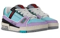 Кроссовки LOUIS VUITTON Trainer с круглым носком, женские, сине-фиолетовые, Цвет: сине-фиолетовый, Издание: С оригинальной коробкой для обуви, Размер: 35 | Китай.рф