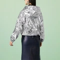 Куртка GUCCI FW23 женская серебристая с капюшоном, Цвет: серебро, Размер: 38 | Китай.рф