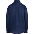 Рубашка Polo Ralph Lauren с вышивкой, женская, голубая, льняная, Цвет: синий, Размер: S | Китай.рф