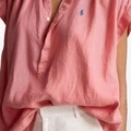 Рубашка Polo Ralph Lauren SS24 женская, розово-лососевая, Цвет: Розово-лососевый, Размер: S | Китай.рф