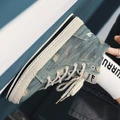 Кроссовки для скейтборда Warrior High Top мужские, джинсовые, светло-голубые, Цвет: Джинсовый светло-голубой, Размер: 39 | Китай.рф