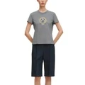 Футболка HERMES FW25 Regular с вышивкой, женская, Цвет: серый, Размер: 36 | Китай.рф