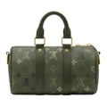 Сумка Louis Vuitton Keepall Monogram Surplus однотонная на плечо, мужская, тёмно-зелёная, Упаковка: Подарочная коробка (базовая комплектация + оригинальная коробка) | Китай.рф