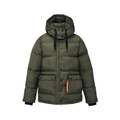 Пуховик Onitsuka Tiger Down Jacket темно-зеленый унисекс, Цвет: темно-зеленый, Размер: S | Китай.рф